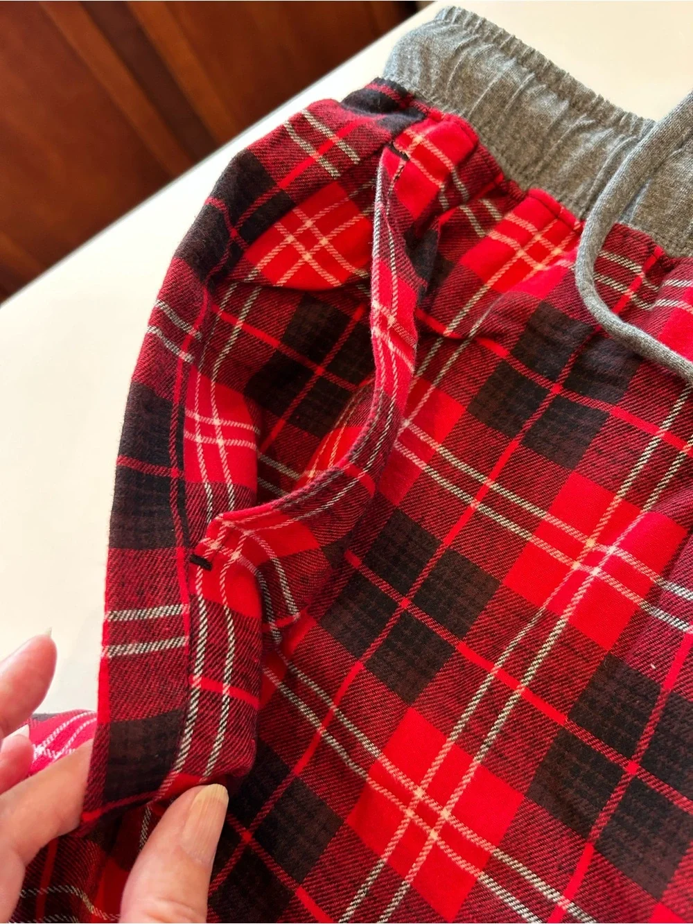 Eddie Bauer Plaid Flannel Sleep Pants Size Large Men's Red Black Gray Pajama